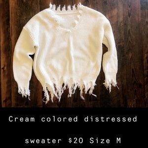 Distressed sweater